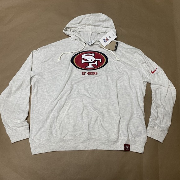 NIKE NFL San Francisco 49ers Light Pullover Hoodie Cream Women's XXL 2XL - Picture 1 of 14